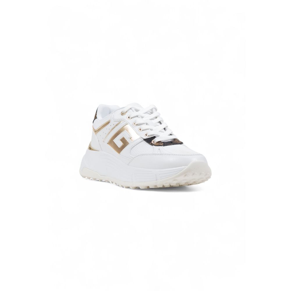 Guess White Polyethylene Chunky Sneakers - Allority
