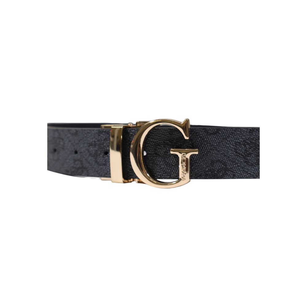 Guess Gray Polyester Thin Belt - Allority