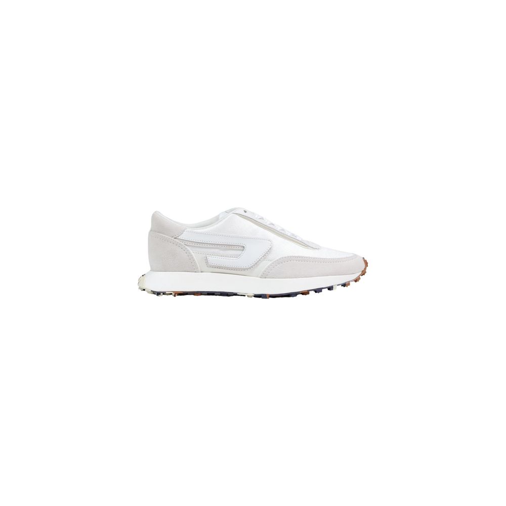 Diesel White Leather Athletic Sneakers