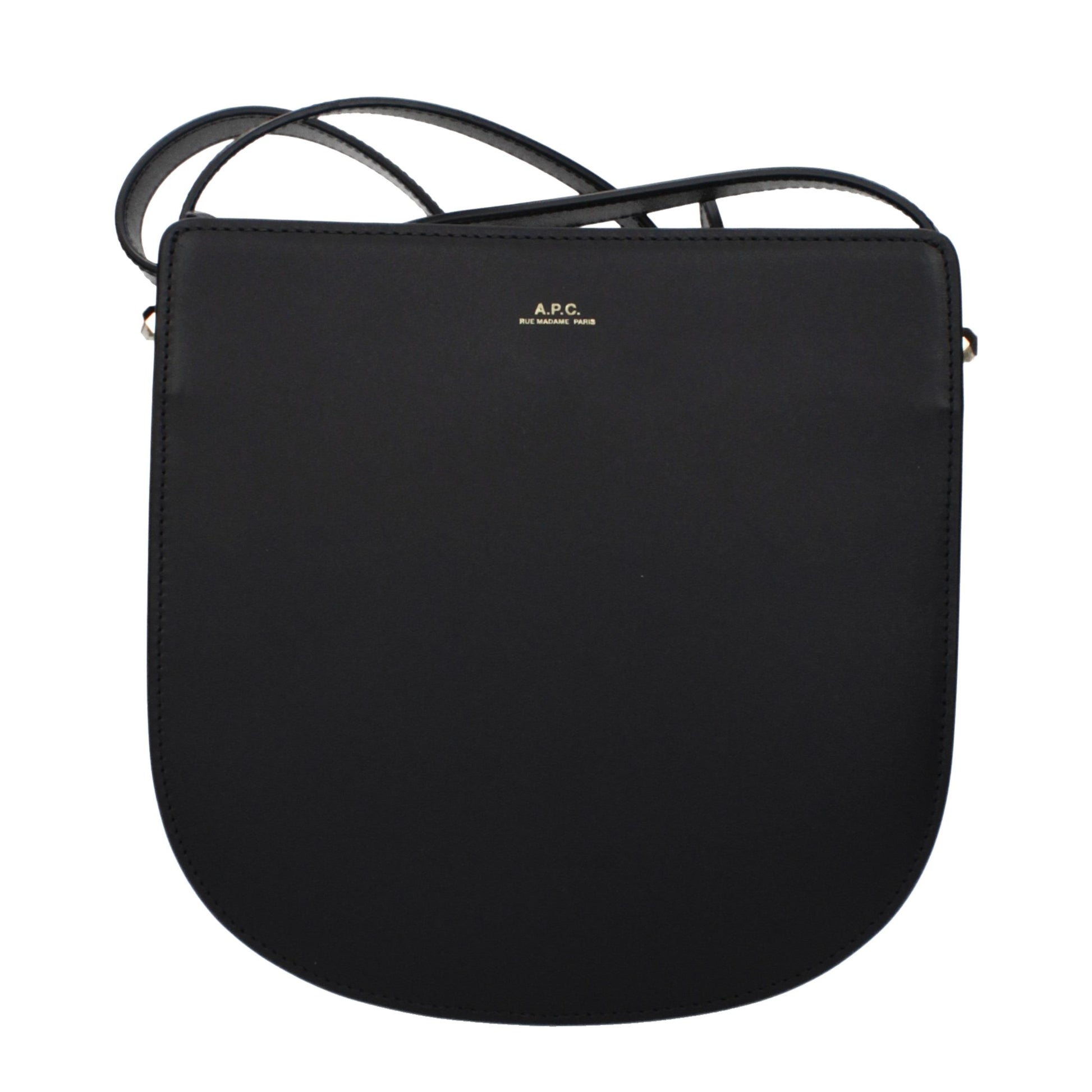 A.P.C. Black Leather Crossbody Bag - Allority