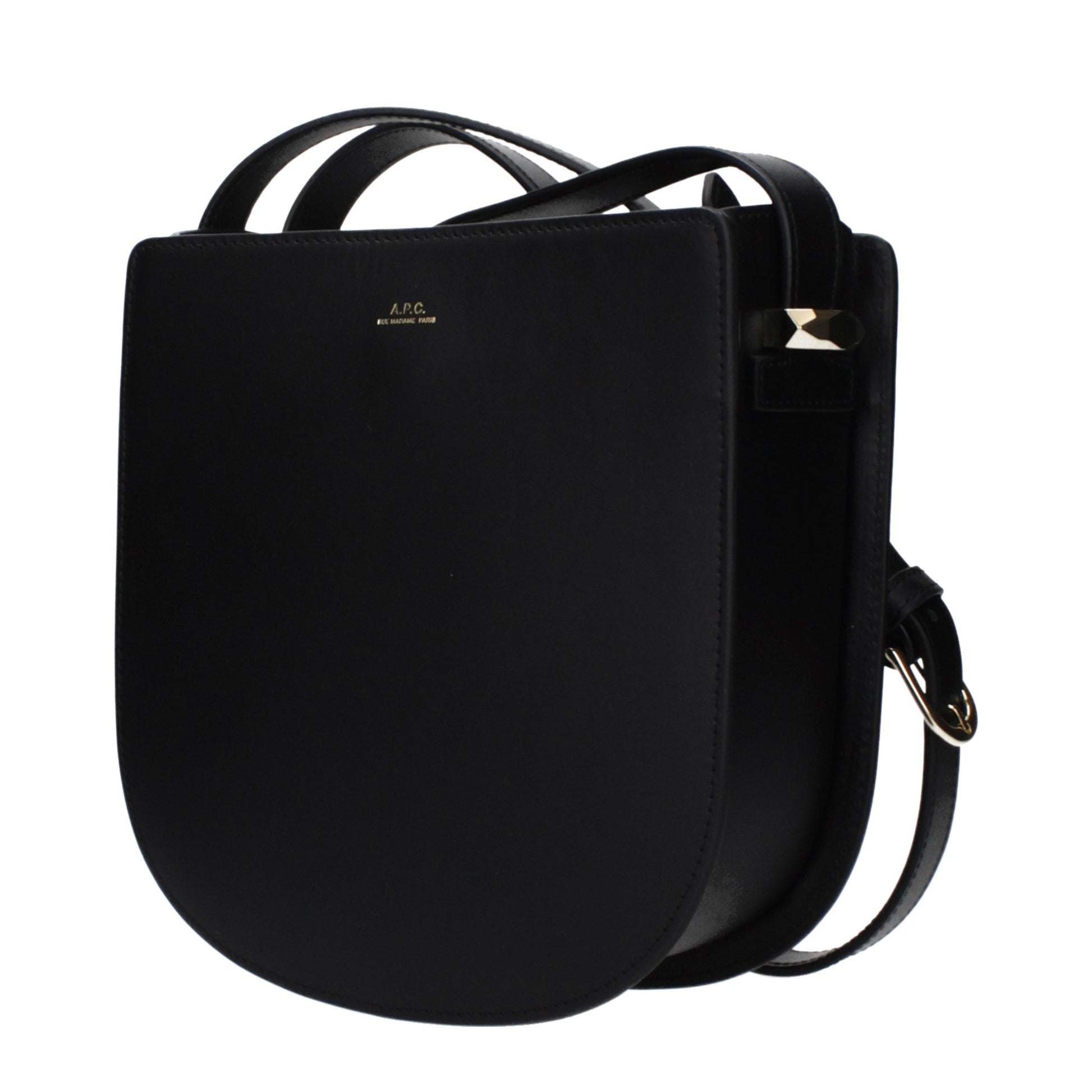 A.P.C. Black Leather Crossbody Bag - Allority