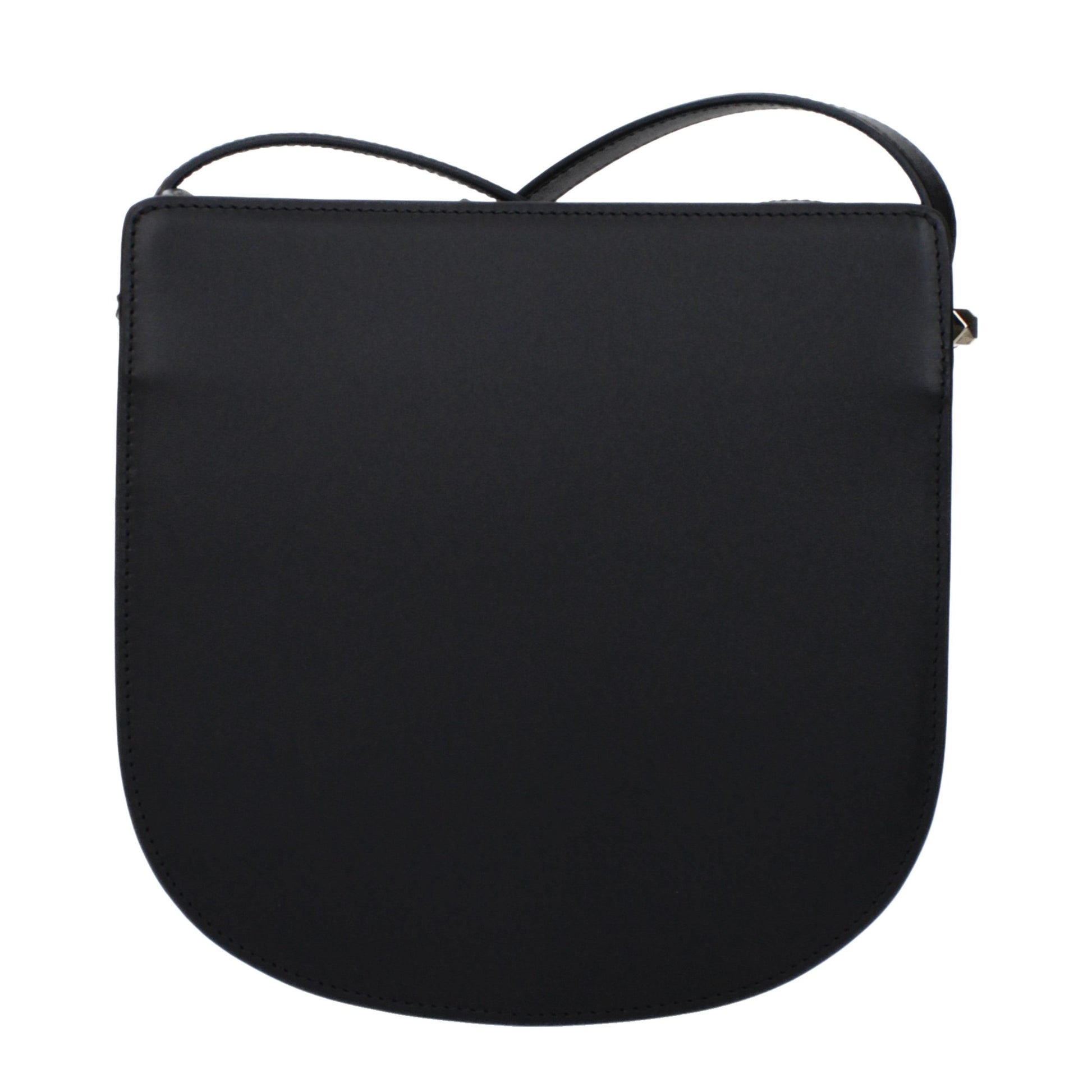 A.P.C. Black Leather Crossbody Bag - Allority