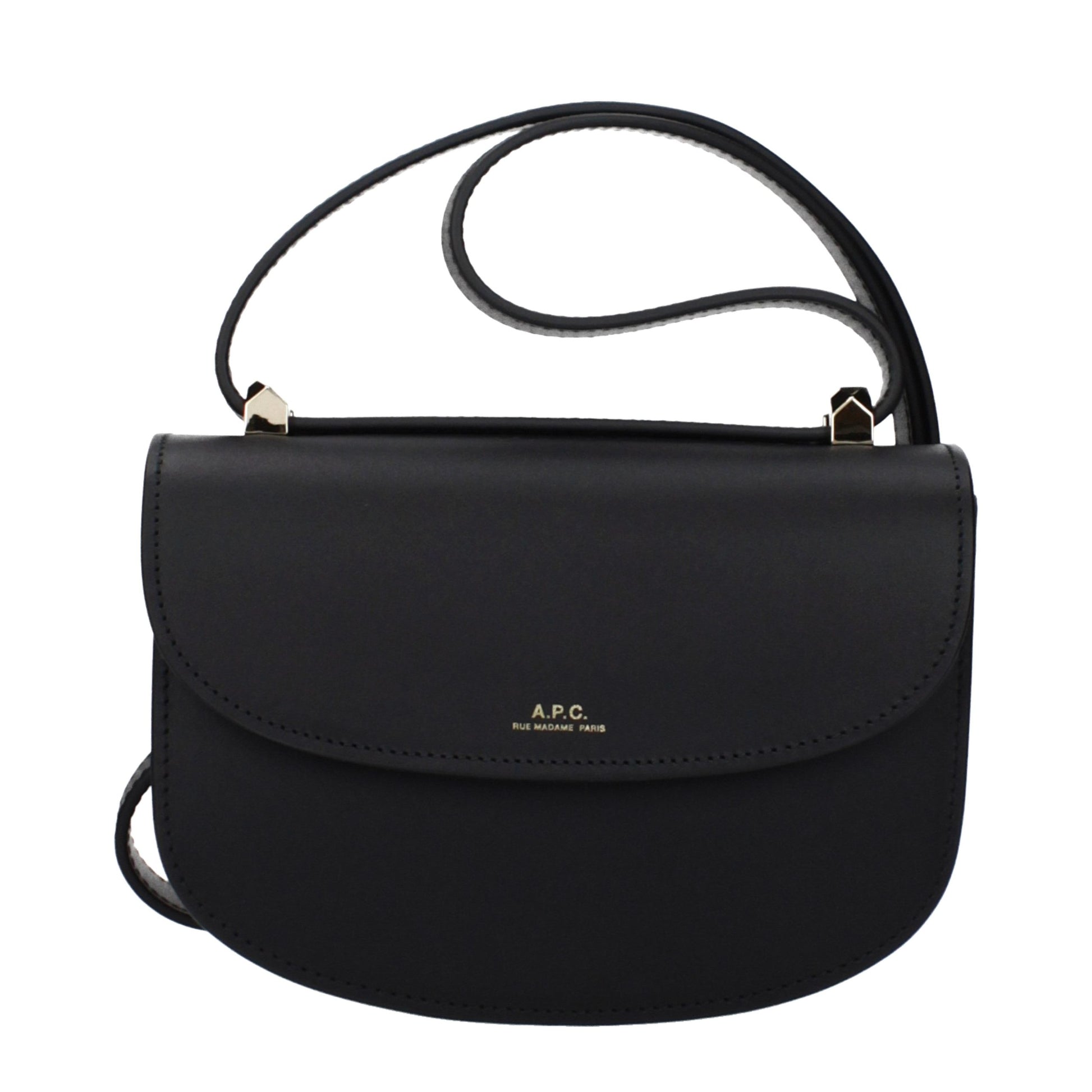 A.P.C. Black Leather Shoulder Bag - Allority