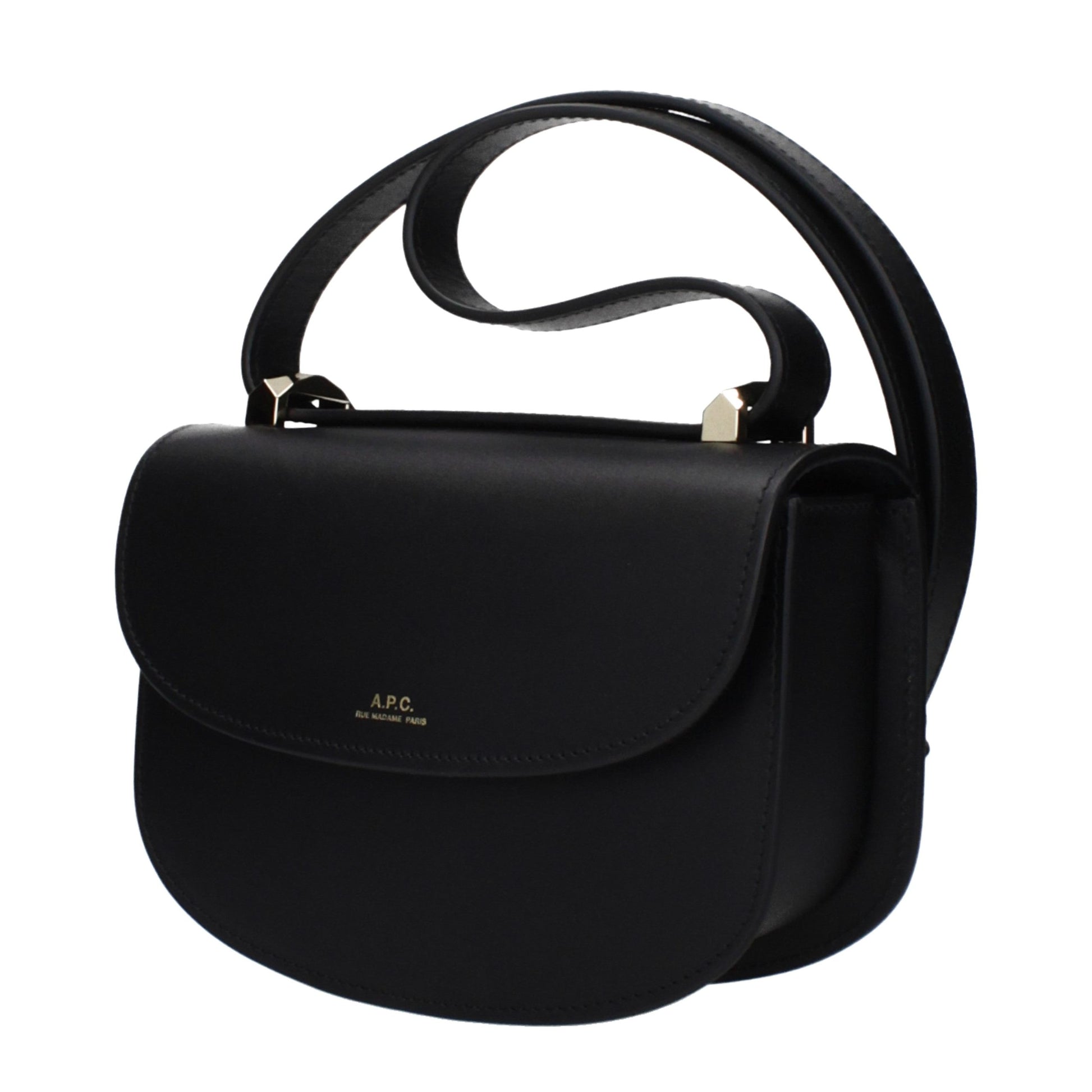 A.P.C. Black Leather Shoulder Bag - Allority