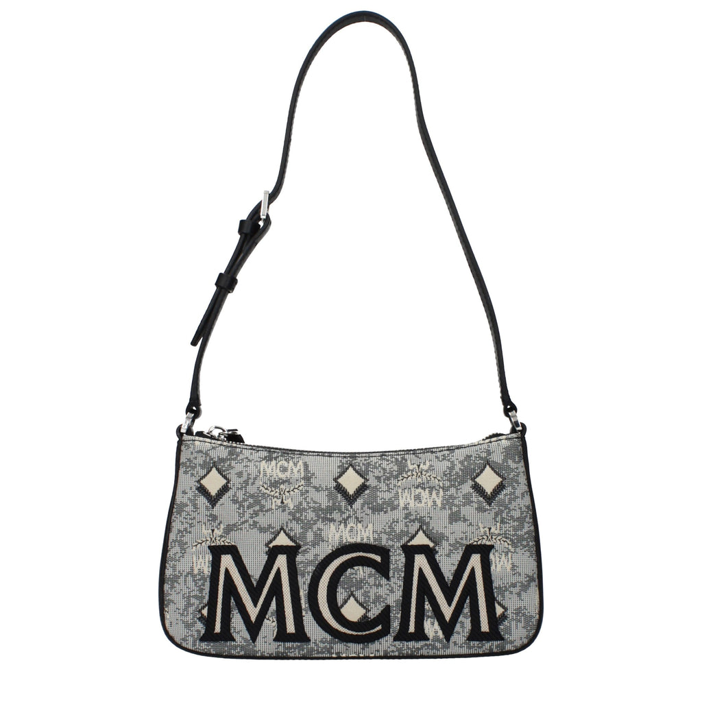 MCM Gray Fabric Crossbody Bag - Allority