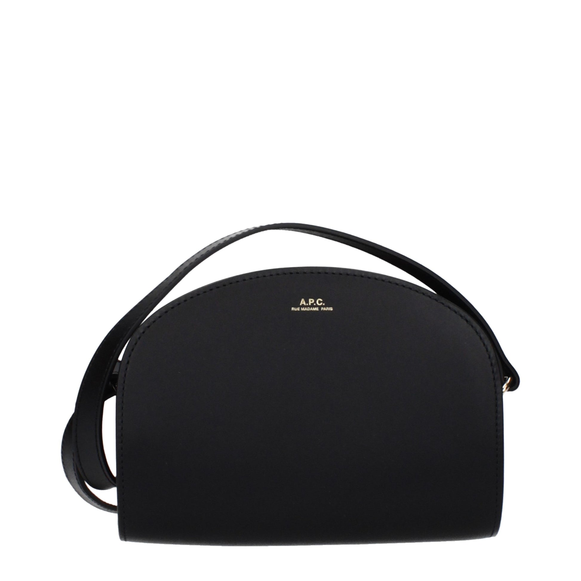 A.P.C. Black Leather Crossbody Bag - Allority