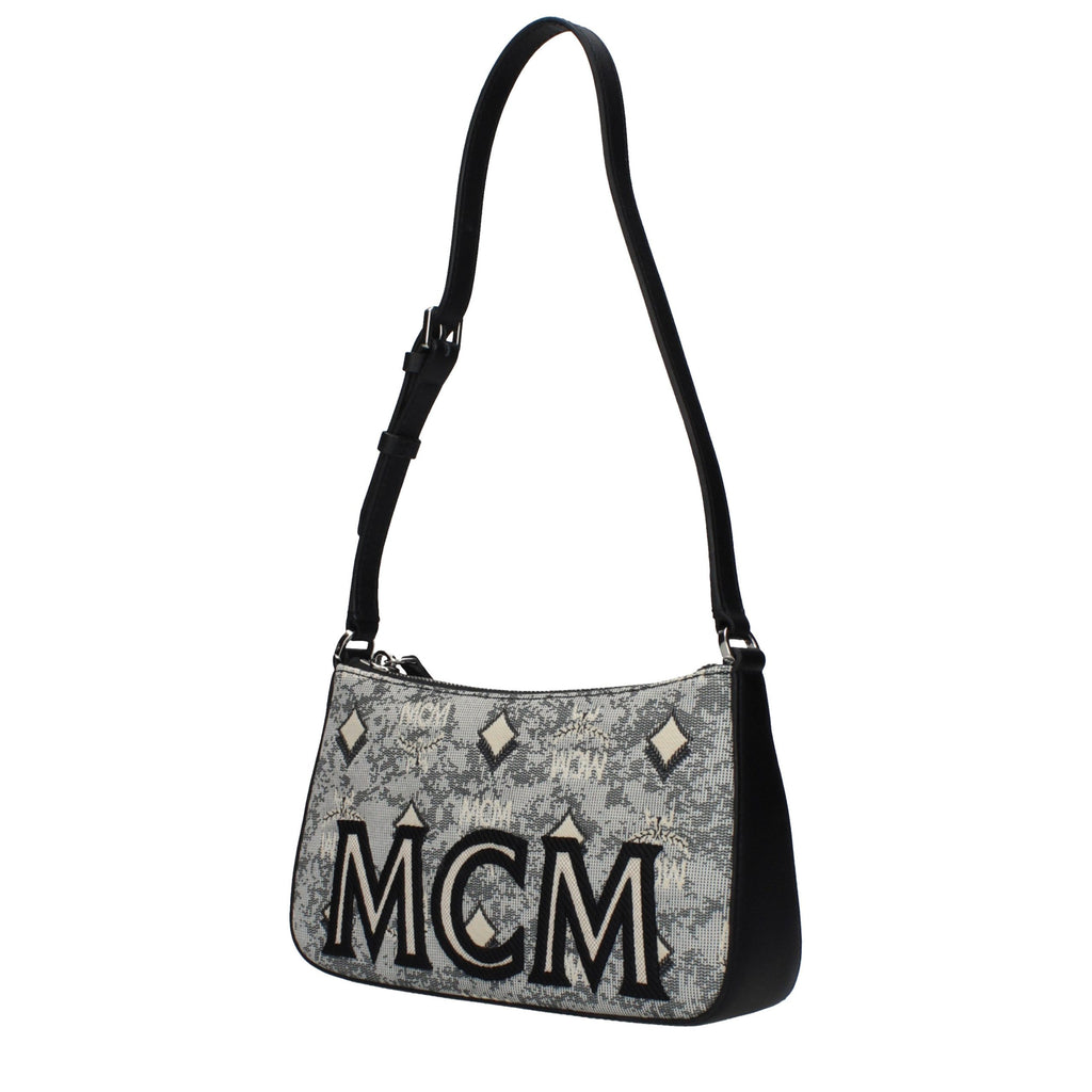 MCM Gray Fabric Crossbody Bag - Allority