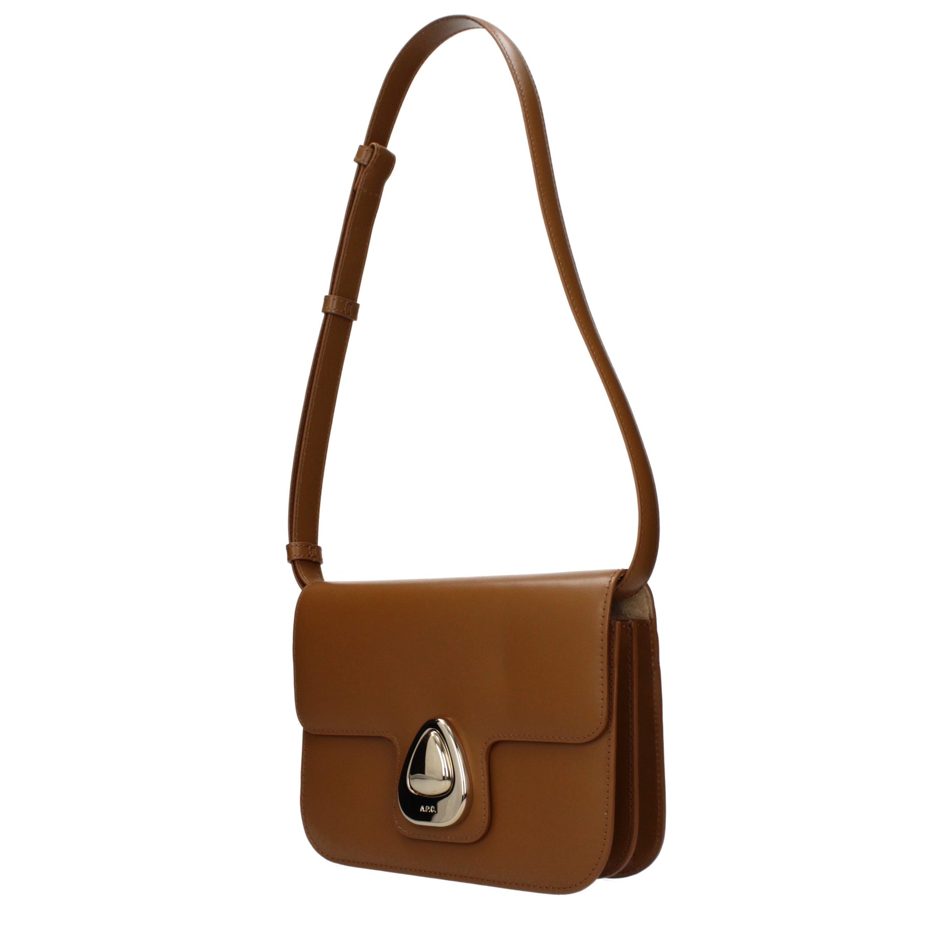 A.P.C. Brown Leather Shoulder Bag - Allority