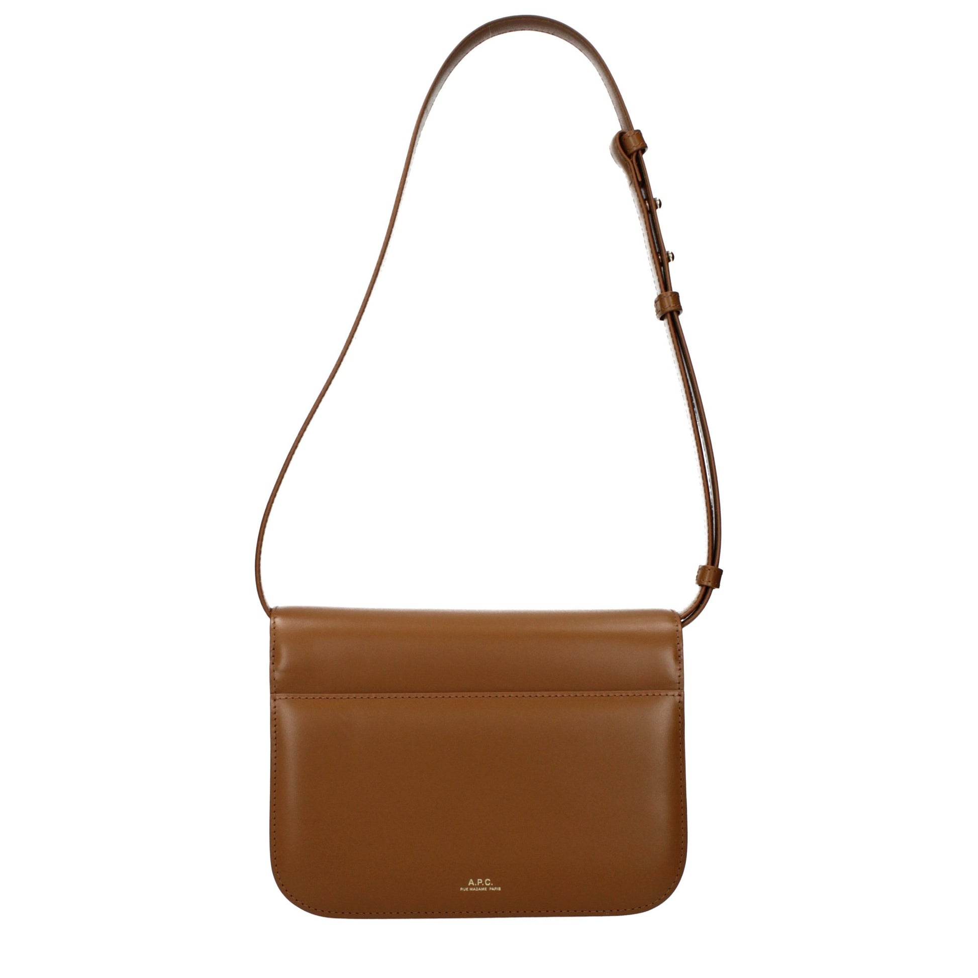 A.P.C. Brown Leather Shoulder Bag - Allority