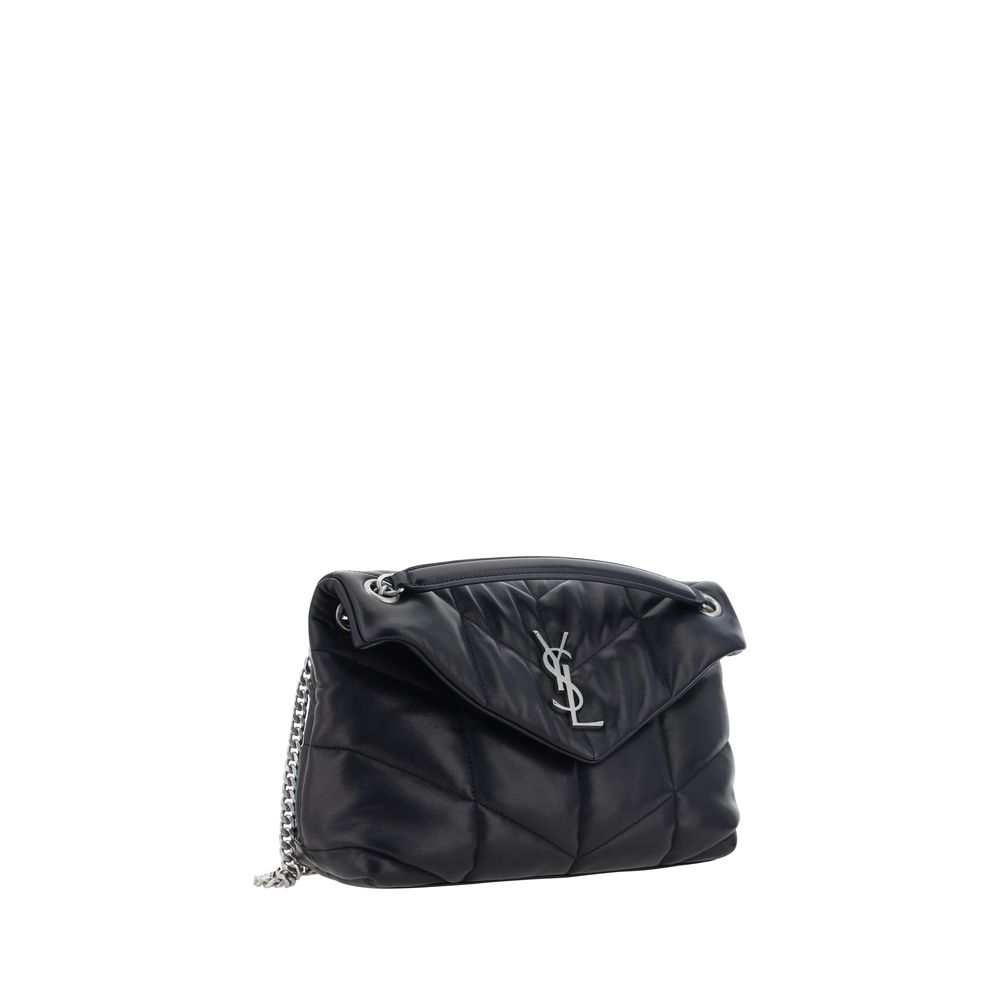 Saint Laurent Black Lamb Ovis Aries Aries Shoulder Bag - Allority