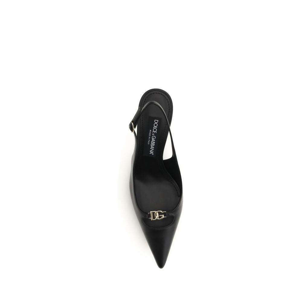 Dolce & Gabbana Black Calf Leather Bos Taurus High Heel Pumps - Allority