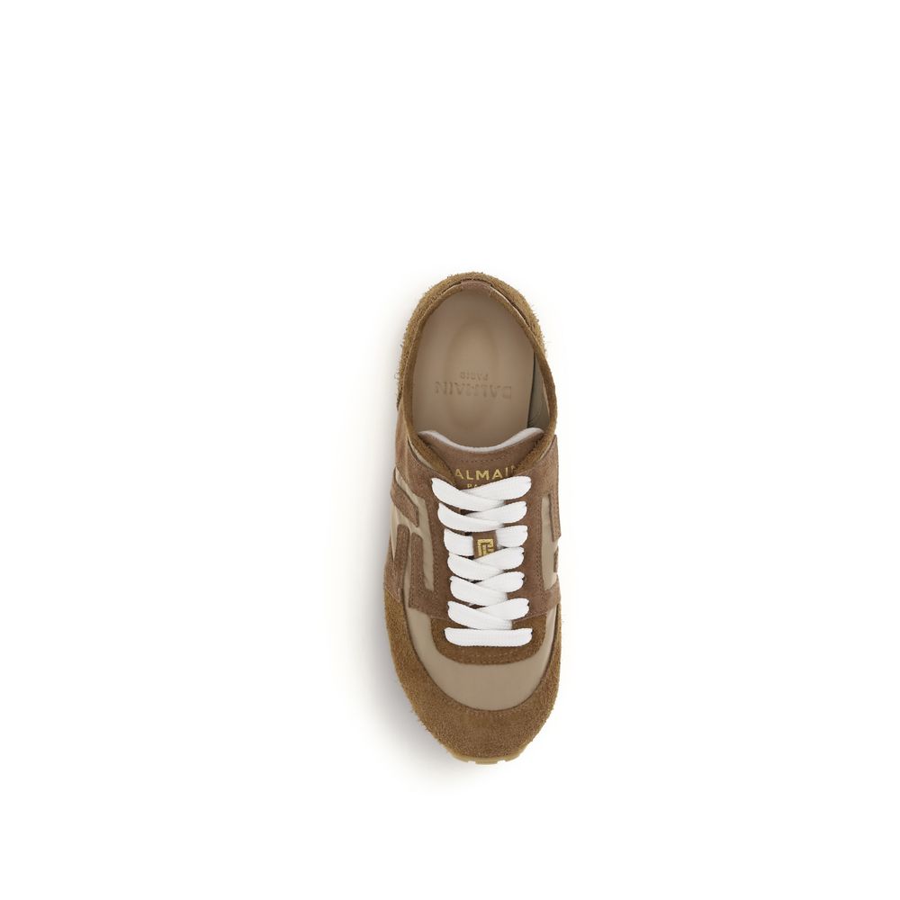 Balmain Beige Calf Leather Bos Taurus Athletic Sneakers - Allority
