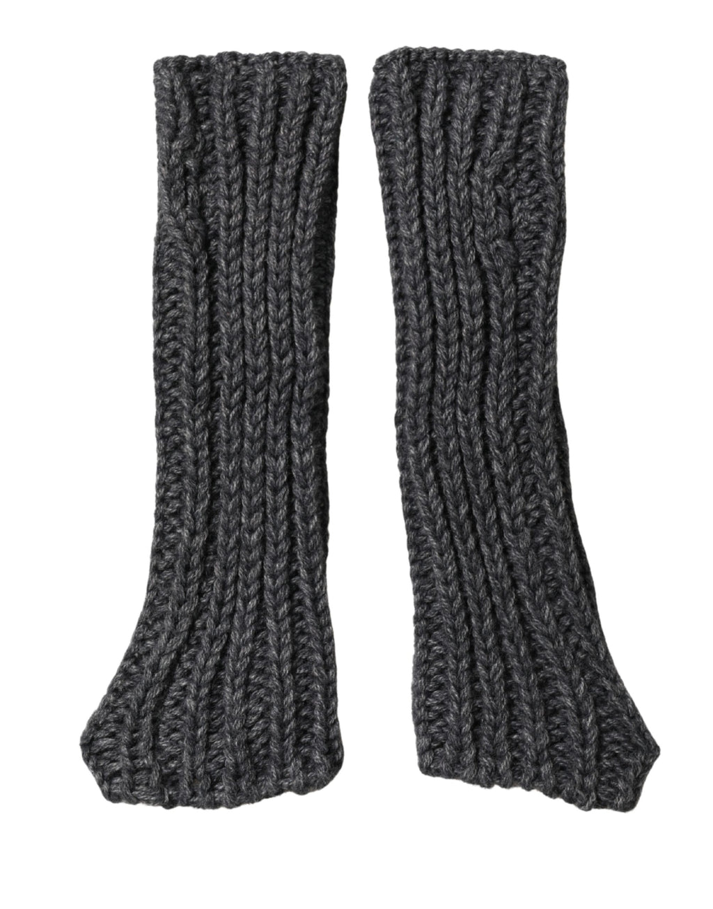 Dolce & Gabbana Gray Acrylic Knitted Fingerless Arm Warmer Gloves