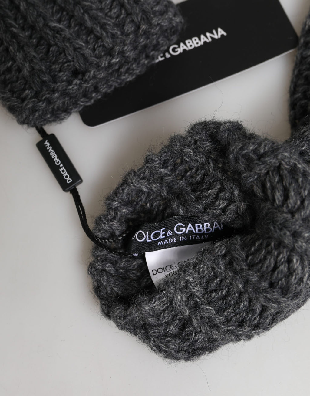 Dolce & Gabbana Gray Acrylic Knitted Fingerless Arm Warmer Gloves