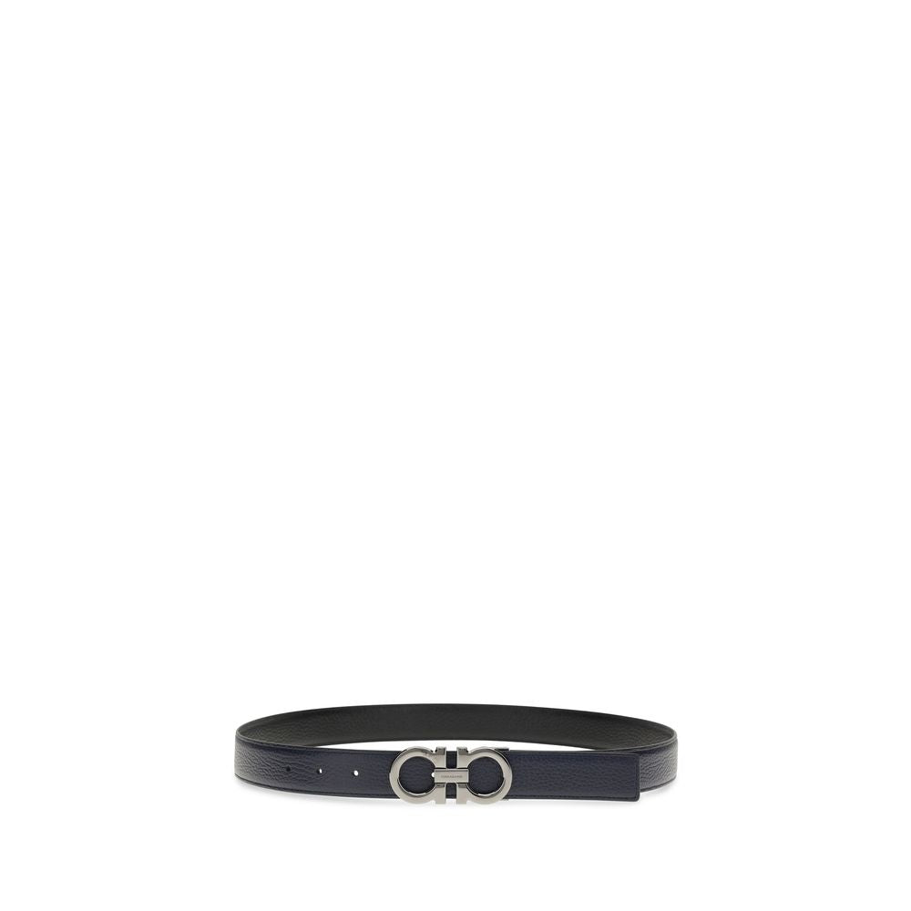 Ferragamo Blue Calf Leather Bos Taurus Regular Belt - Allority