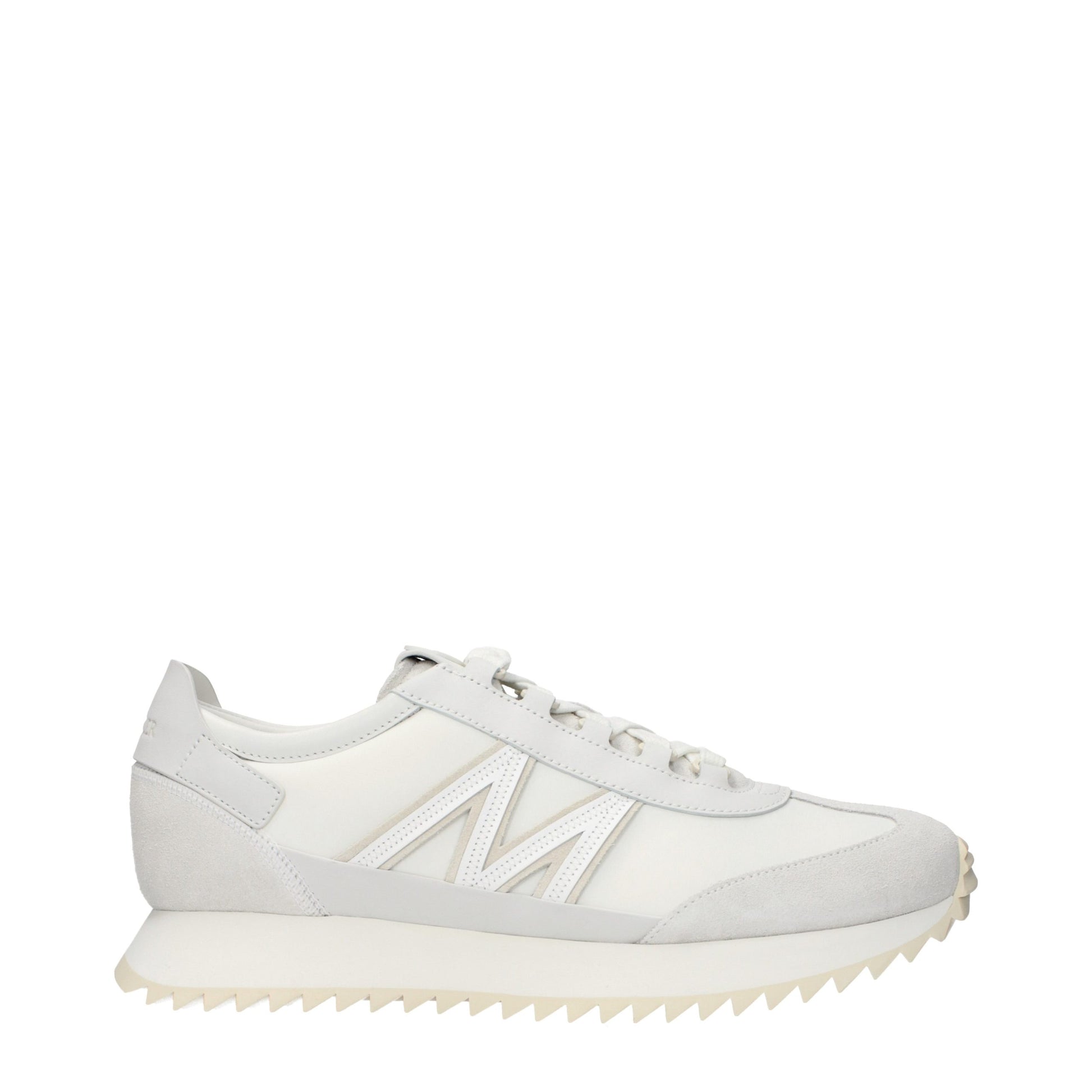 Moncler White Leather Athletic Sneakers - Allority