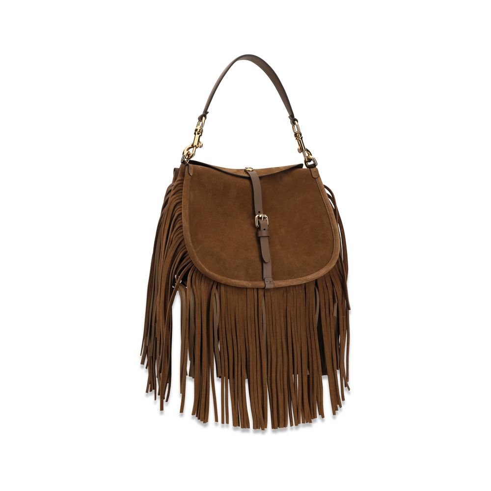 Etro Brown Calf Leather Bos Taurus Shoulder Bag - Allority