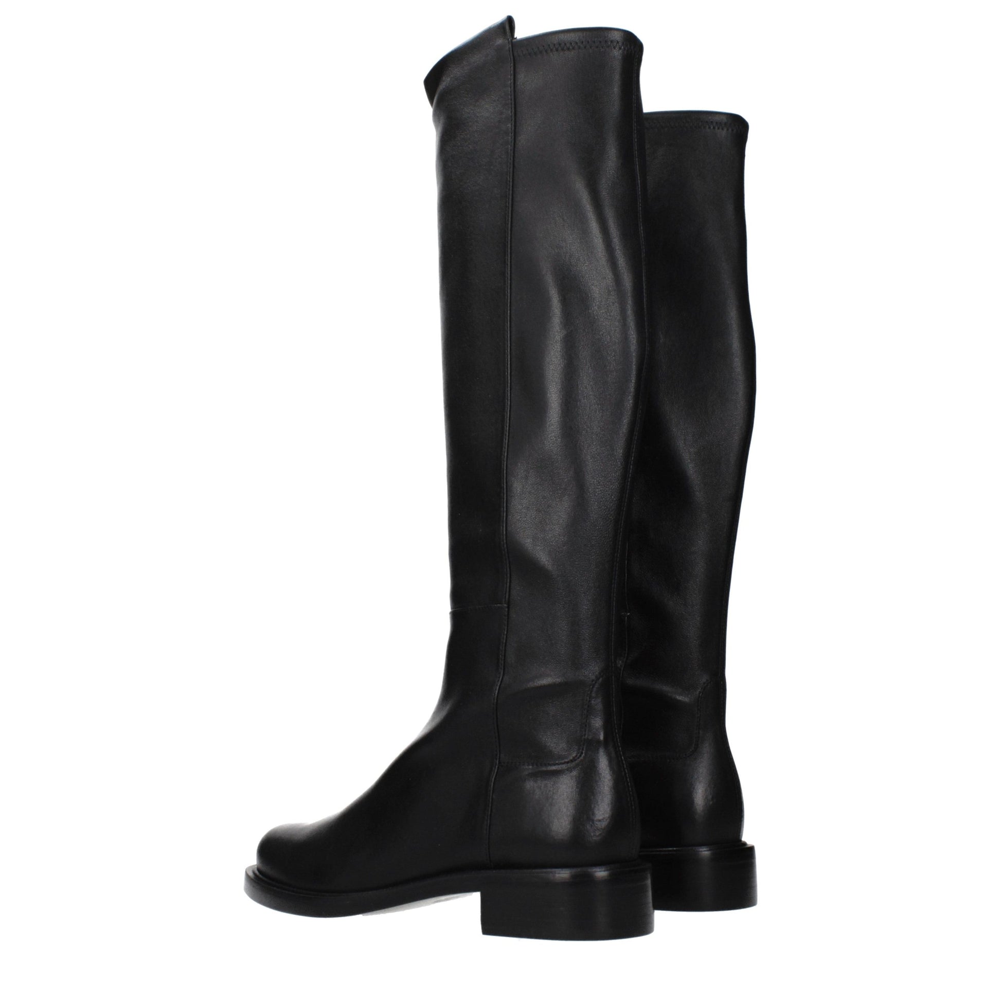 Stuart Weitzman Black Leather Over The Knee