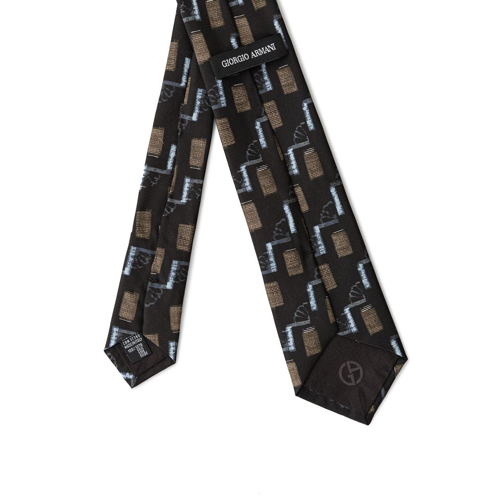 Giorgio Armani Black Silk Tie - Allority