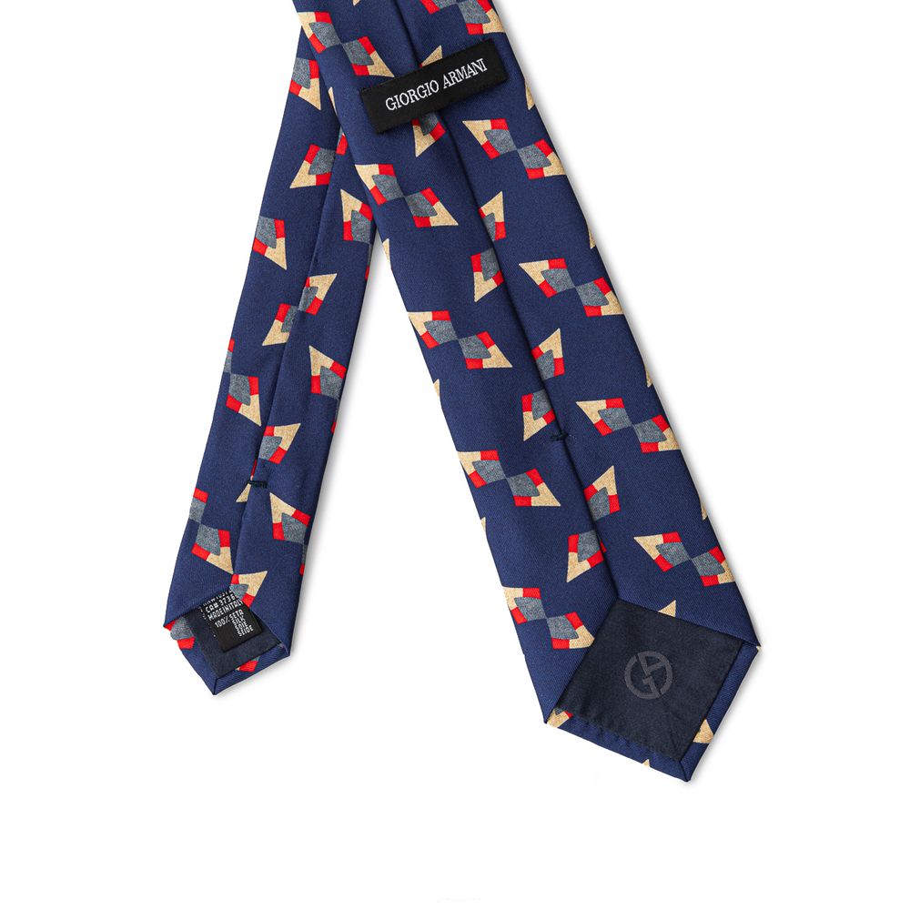Giorgio Armani Blue Silk Tie - Allority