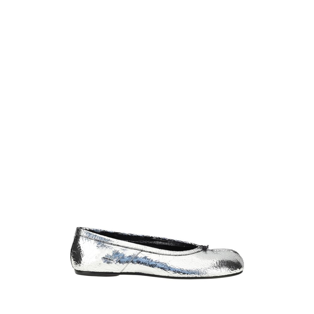 Maison Margiela Silver Calf Leather Bos Taurus Ballet Flats - Allority
