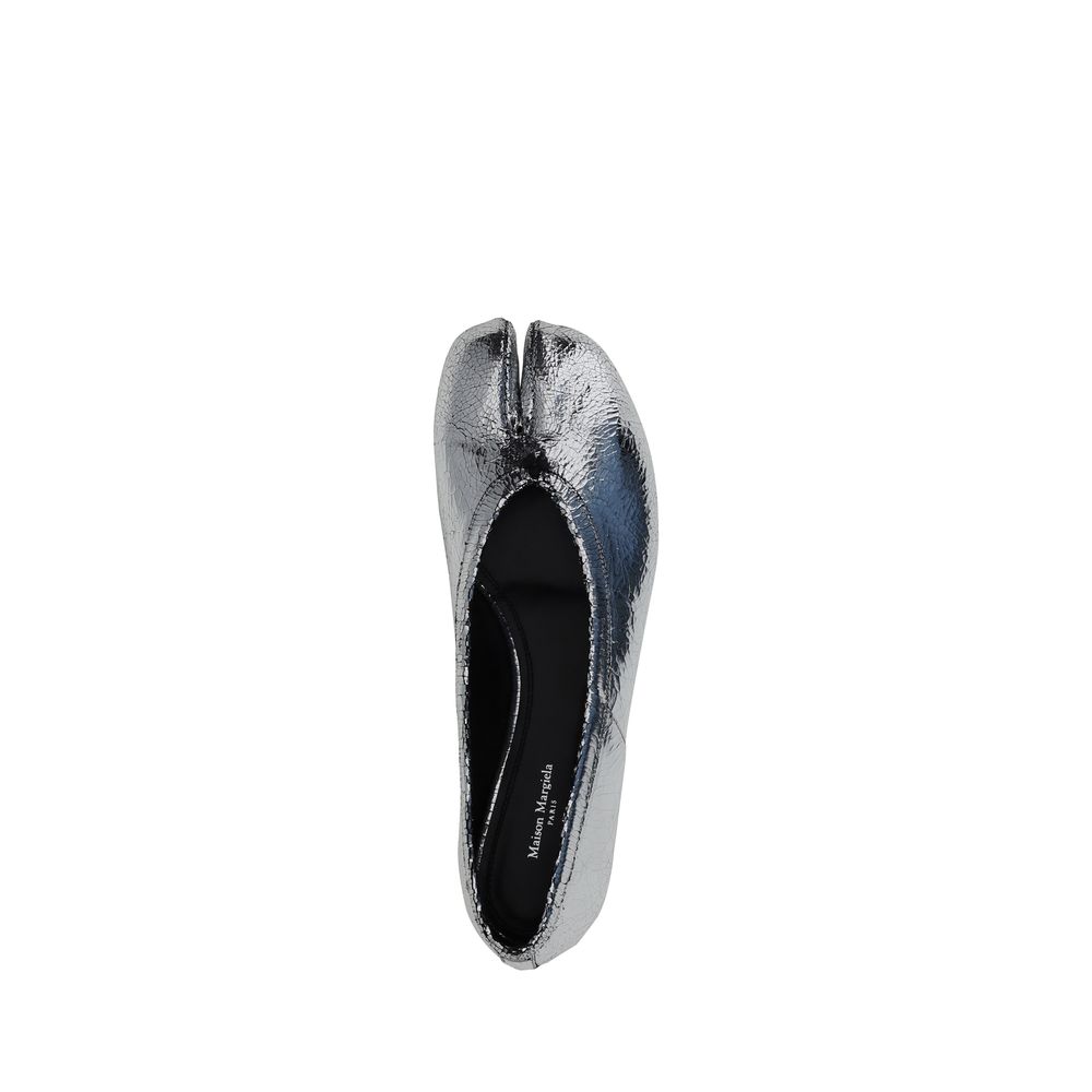 Maison Margiela Silver Calf Leather Bos Taurus Ballet Flats - Allority