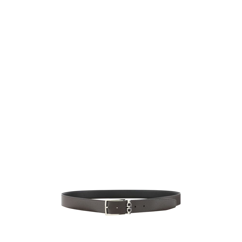 Ferragamo Black Leather Regular Belt
