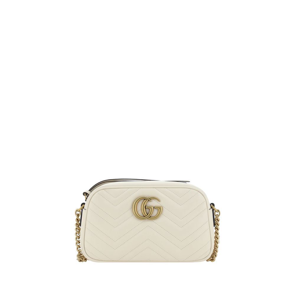 Gucci White Calf Leather Bos Taurus Shoulder Bag