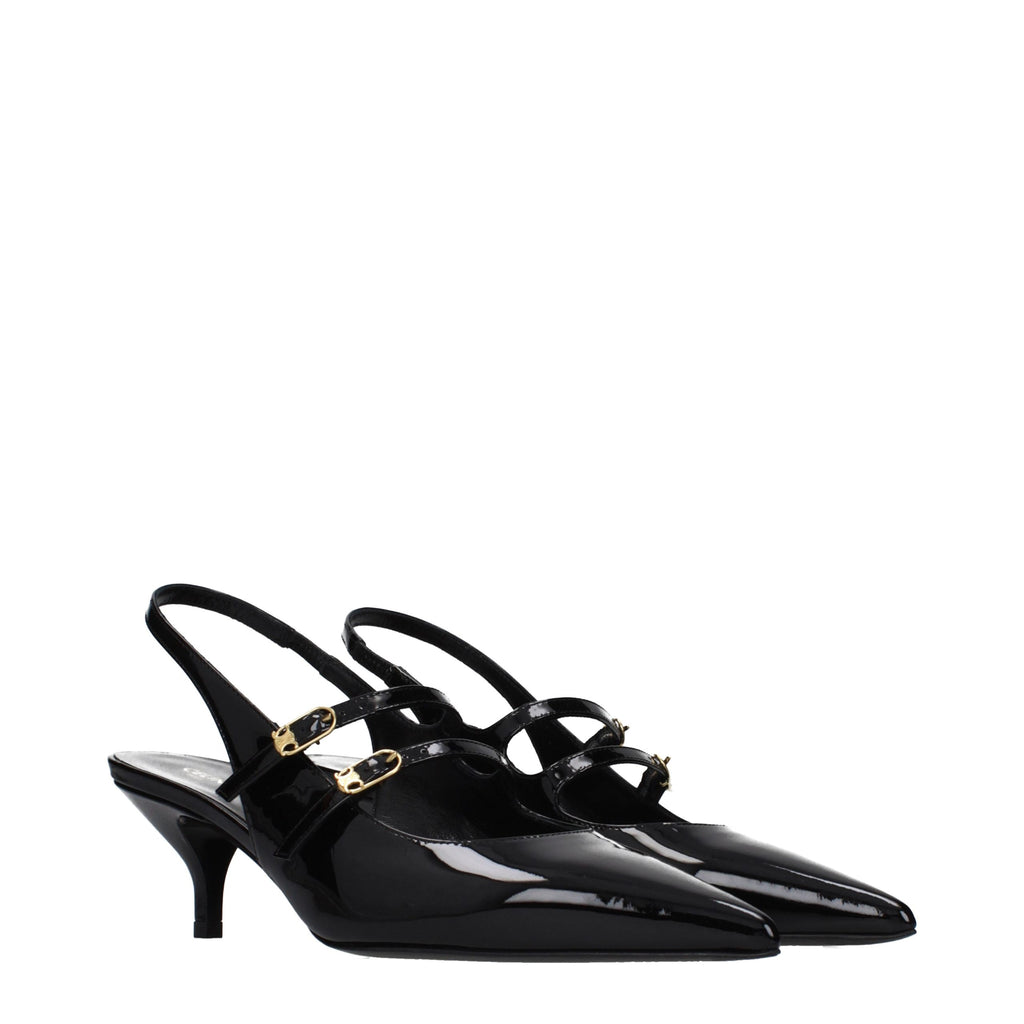 Celine Black Leather Sandals