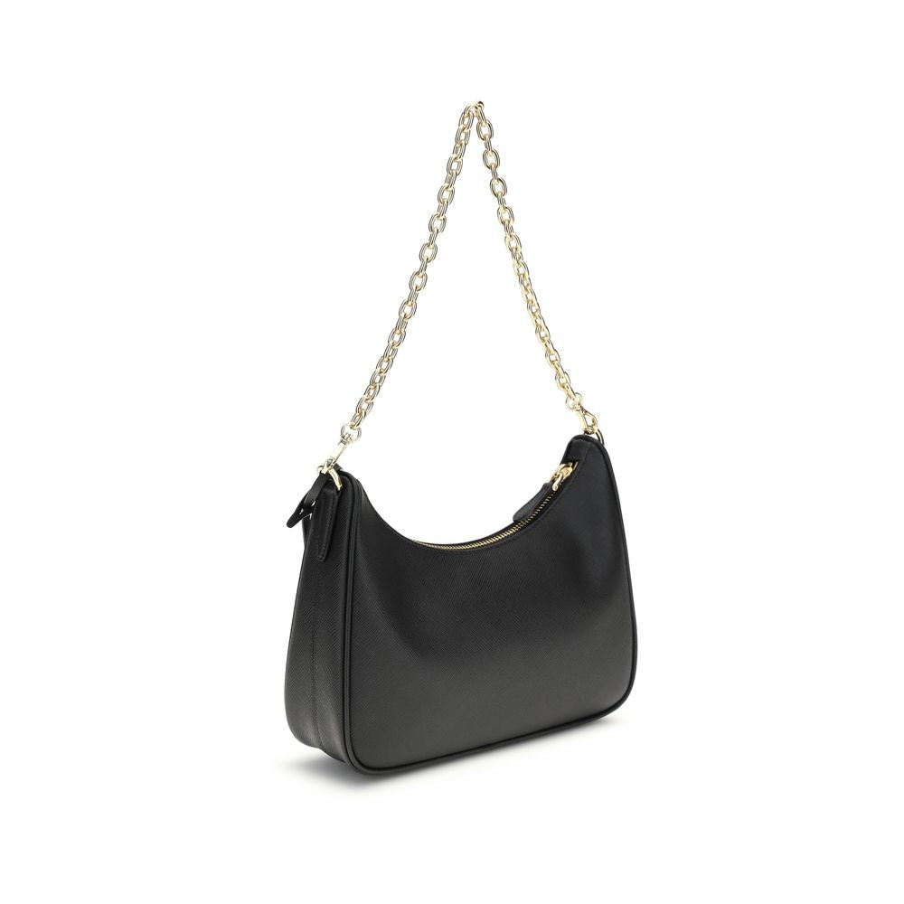 Prada Black Calf Leather Bos Taurus Shoulder Bag