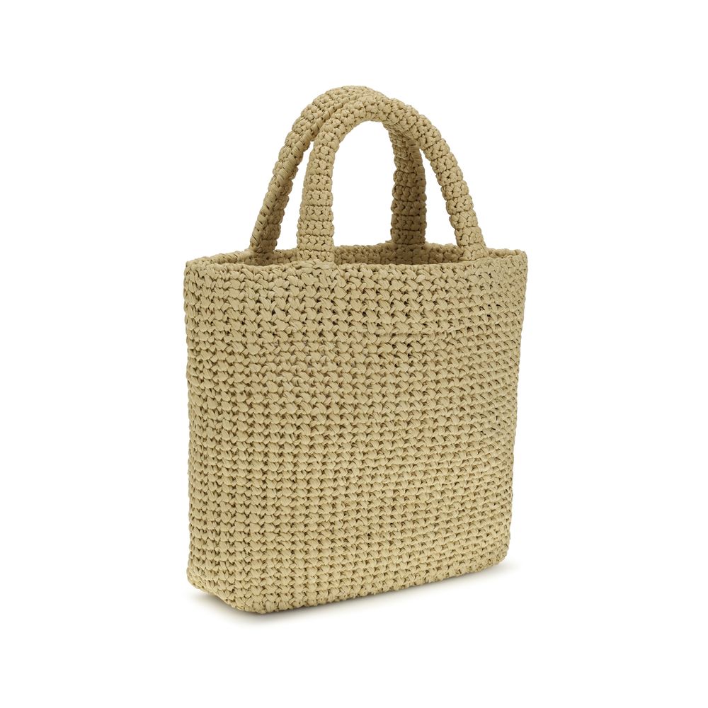 Prada Beige Raffia Handbag