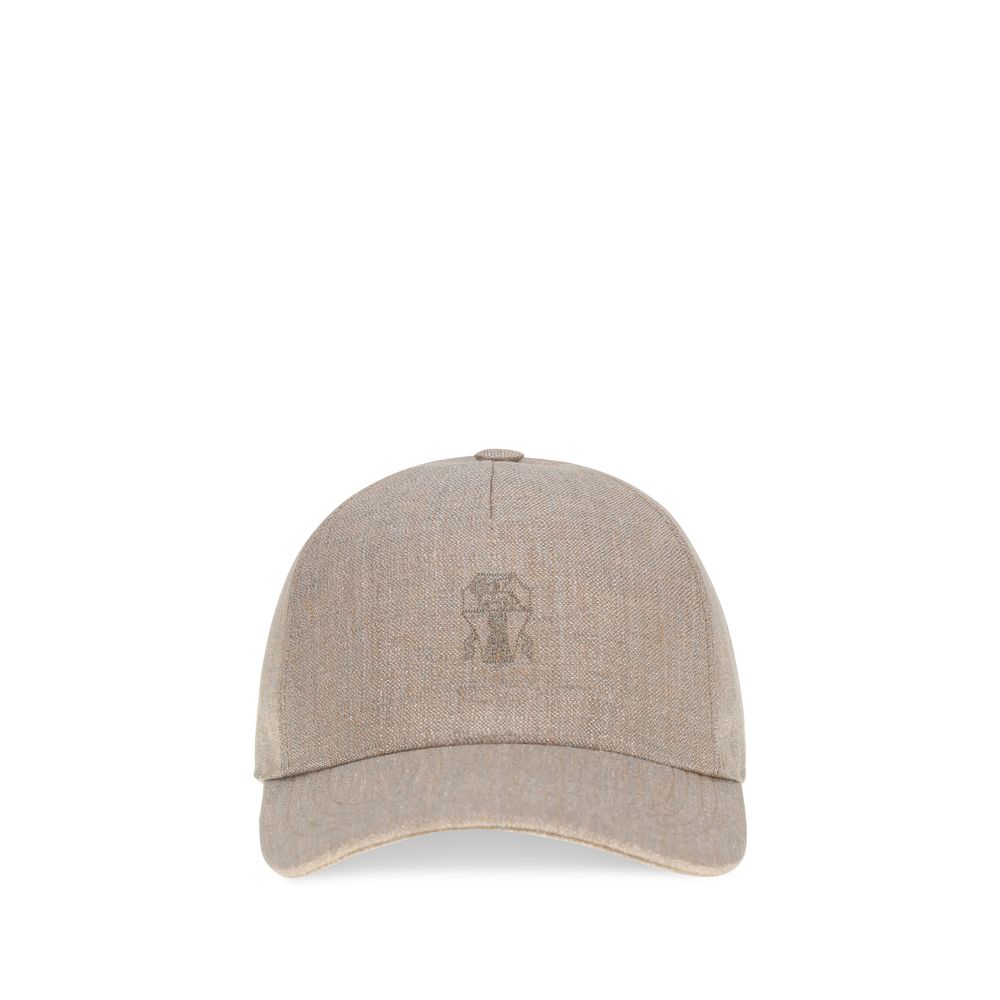 Brunello Cucinelli Beige Linen Cap (Baseball Hat)