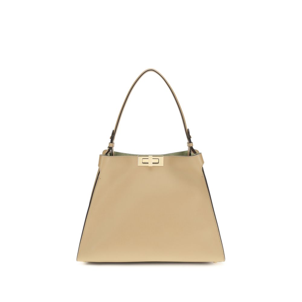 Fendi Beige Calf Leather Bos Taurus Shoulder Bag