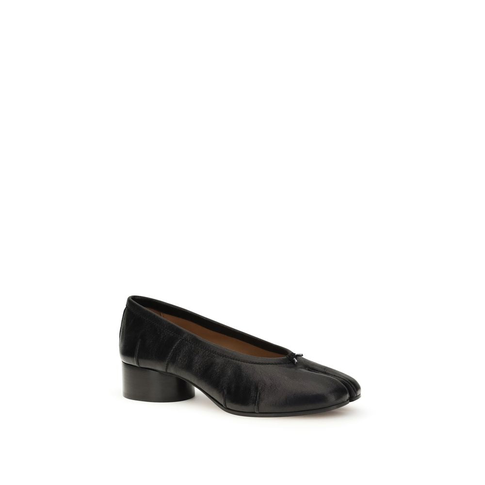 Maison Margiela Black Calf Leather Bos Taurus Ballet Flats