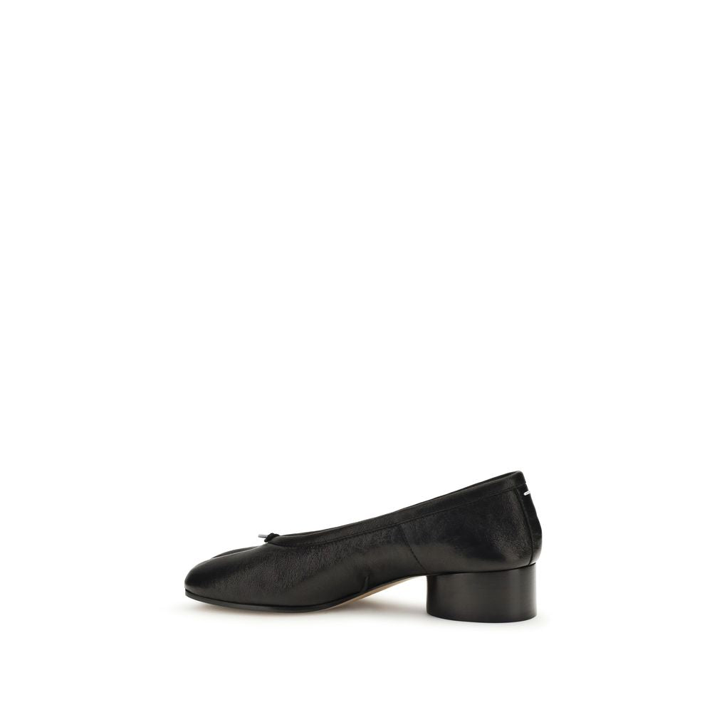 Maison Margiela Black Calf Leather Bos Taurus Ballet Flats