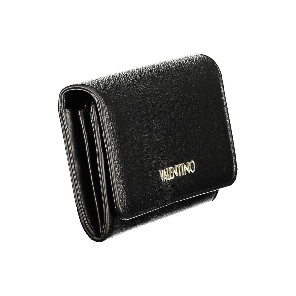 Mario Valentino Black Polyurethane Womens Wallet