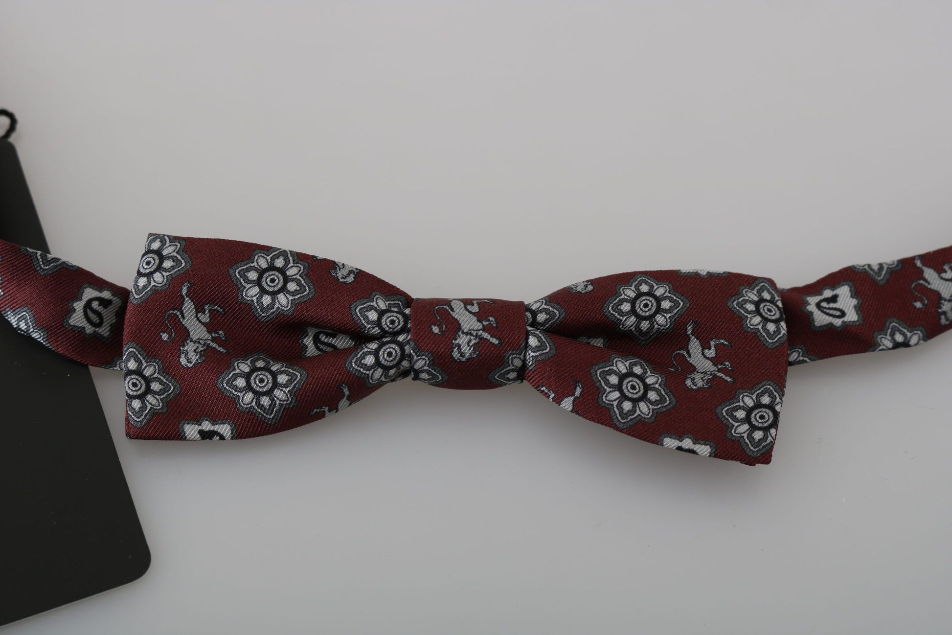Dolce &amp; Gabbana Elegante Fliege aus Seide in Bordeaux