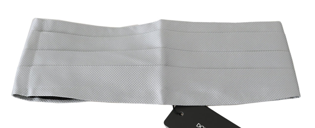 Dolce &amp; Gabbana Eleganter Kummerbund aus Seide in Grau