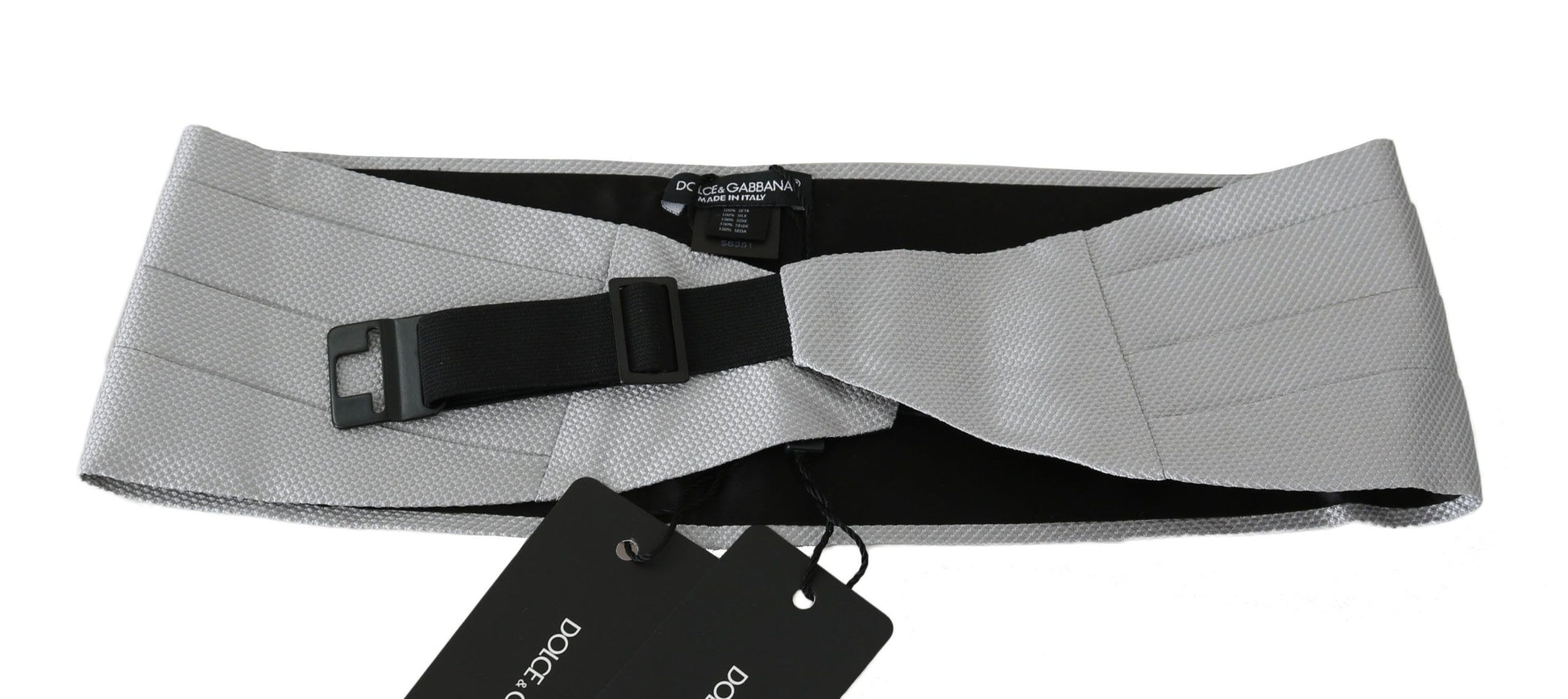 Dolce &amp; Gabbana Eleganter Kummerbund aus Seide in Grau