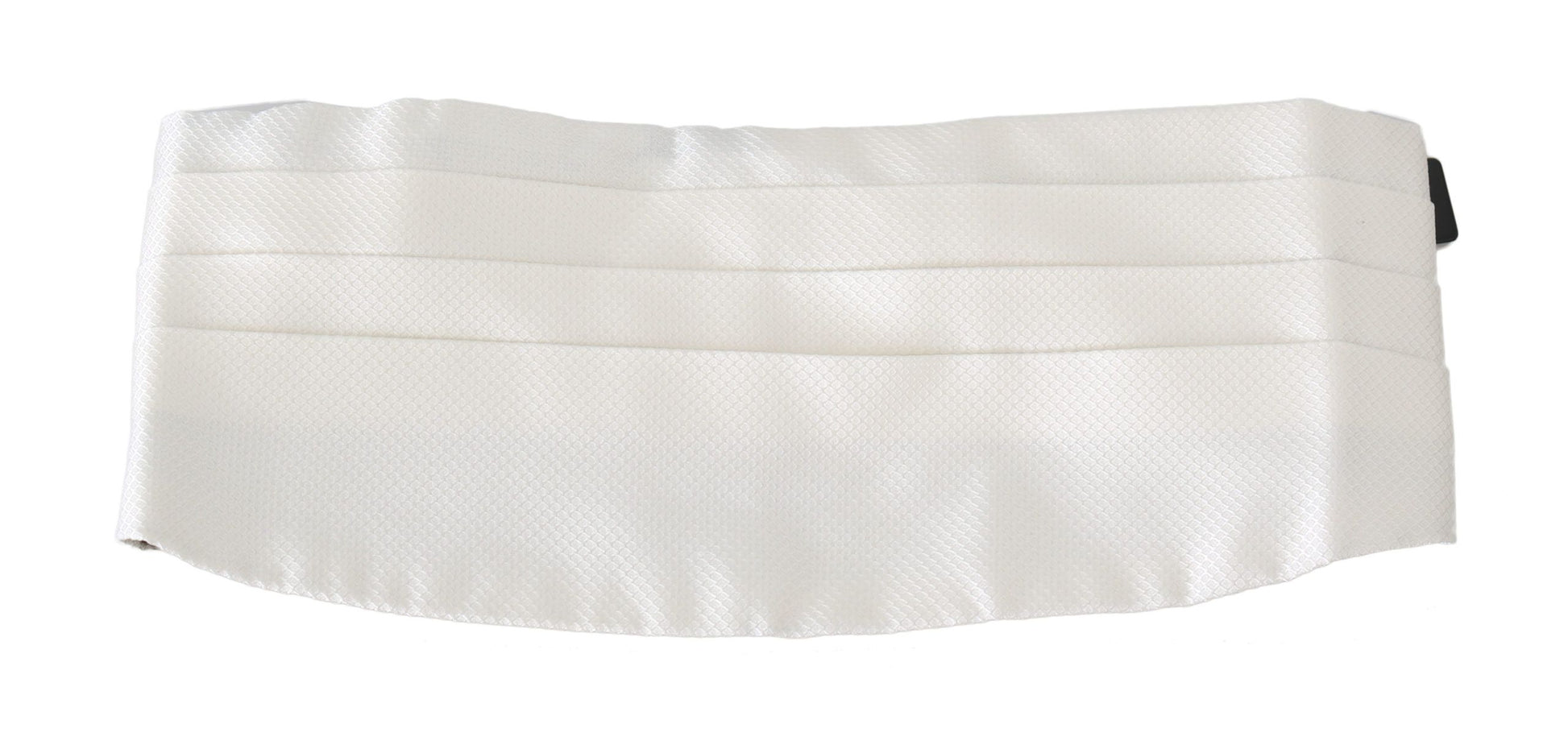 Dolce &amp; Gabbana Eleganter Kummerbund aus Seide in Weiß mit Muster