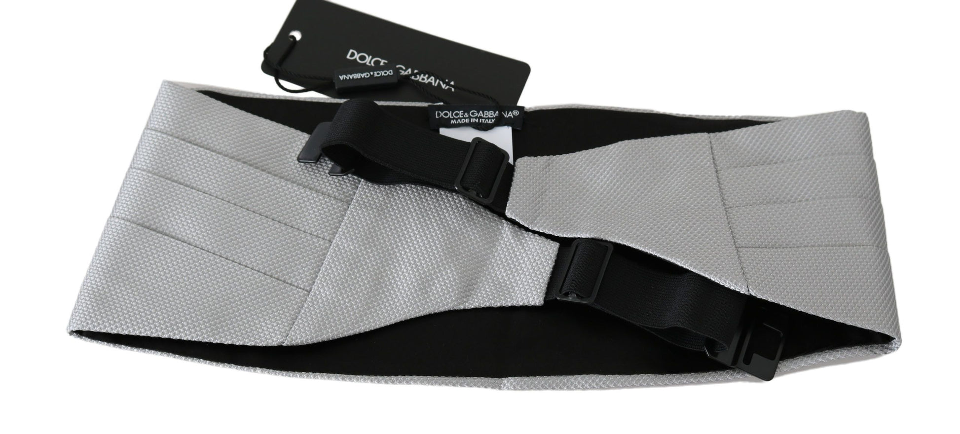 Dolce &amp; Gabbana Eleganter Kummerbund aus Seide in Grau