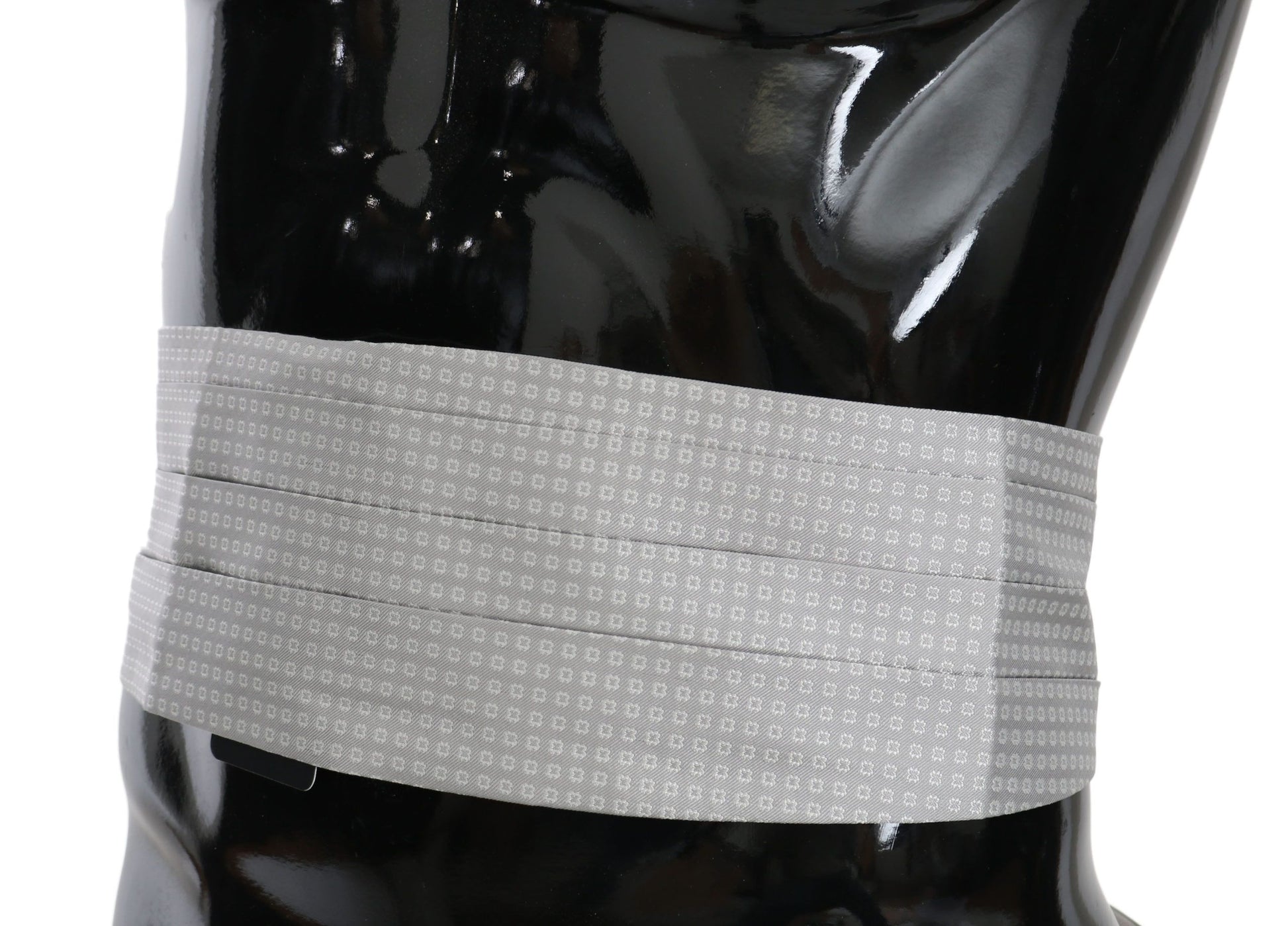 Dolce &amp; Gabbana Eleganter grauer Seidenkummerbund