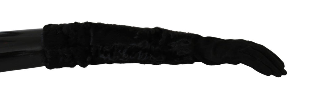 Dolce &amp; Gabbana Elegante, ellenbogenlange Wildlederhandschuhe