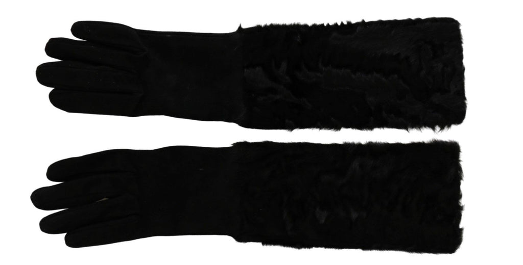 Dolce &amp; Gabbana Elegante, ellenbogenlange Wildlederhandschuhe