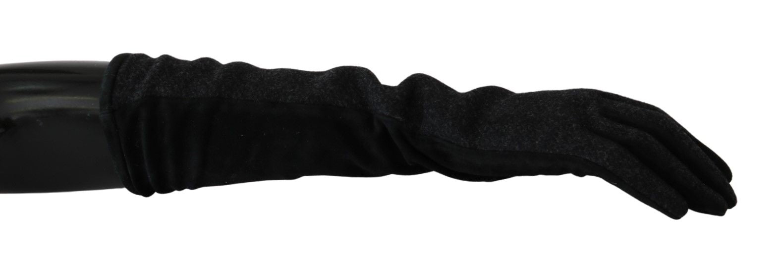 Dolce &amp; Gabbana Elegante mittellange Wollhandschuhe in Schwarz