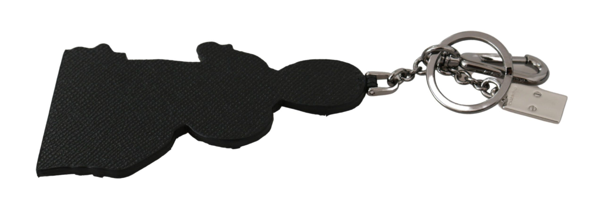 Dolce &amp; Gabbana Eleganter dreifarbiger Leder-Schlüsselanhänger