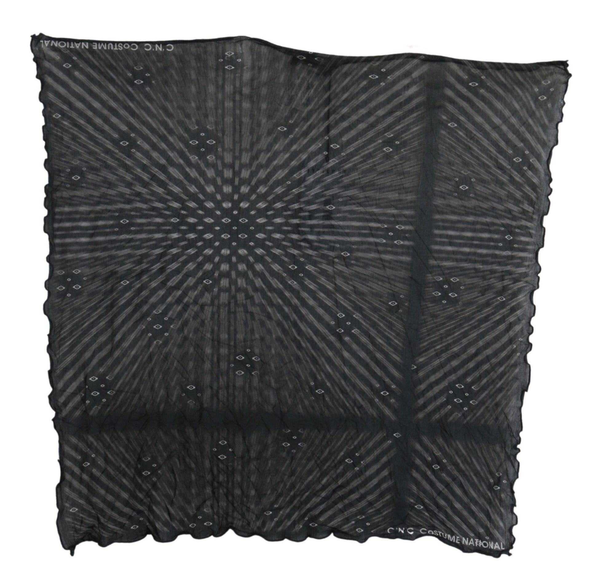 Costume National Eleganter schwarz gestreifter Herren-Viskoseschal