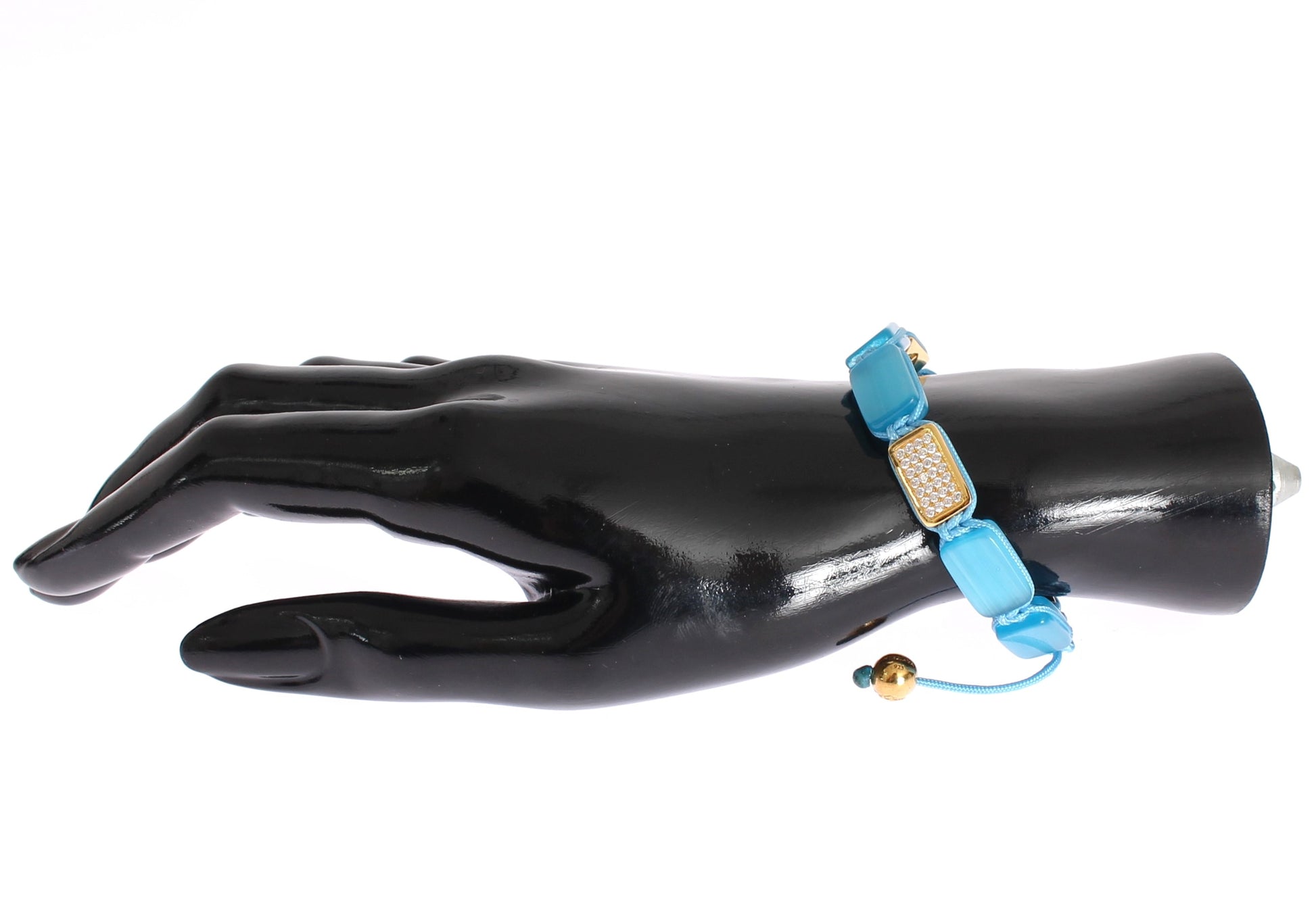 Nialaya Elegantes Armband mit blauem Opal und Diamanten