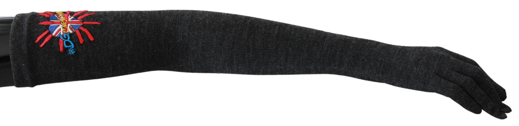 Dolce &amp; Gabbana Elegante Wollhandschuhe in Ellenbogenlänge