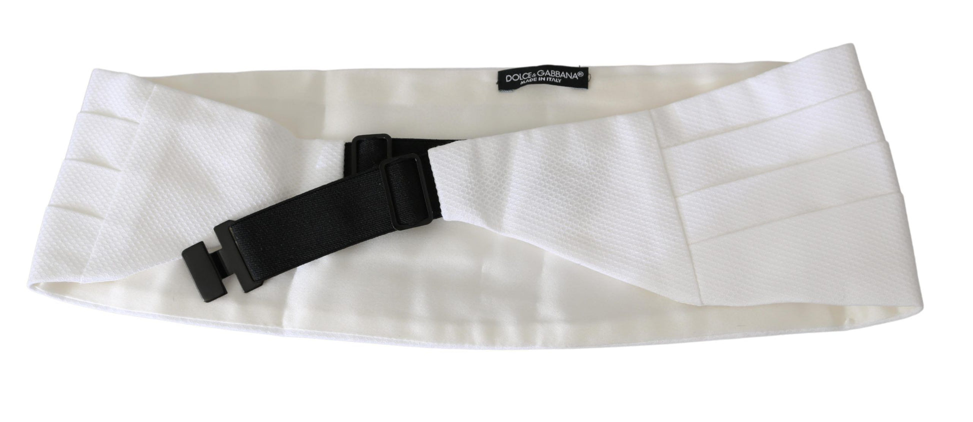 Dolce &amp; Gabbana Eleganter Kummerbund aus weißer Seide
